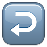 The iOS emoji for Leftwards Arrow with Hook