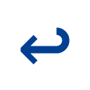 The Deja Vu Mono pictogram for Leftwards Arrow with Hook